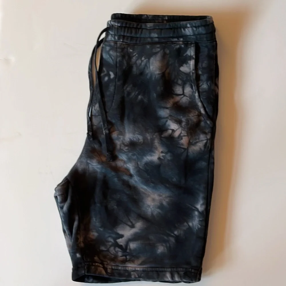 Independent Trading Company, Men's Black Fleece Tie-Dye Athletic Shorts Sz M - Picture 7 of 14